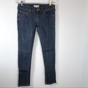 FREE PEOPLE skinny jeans ankle zip 26